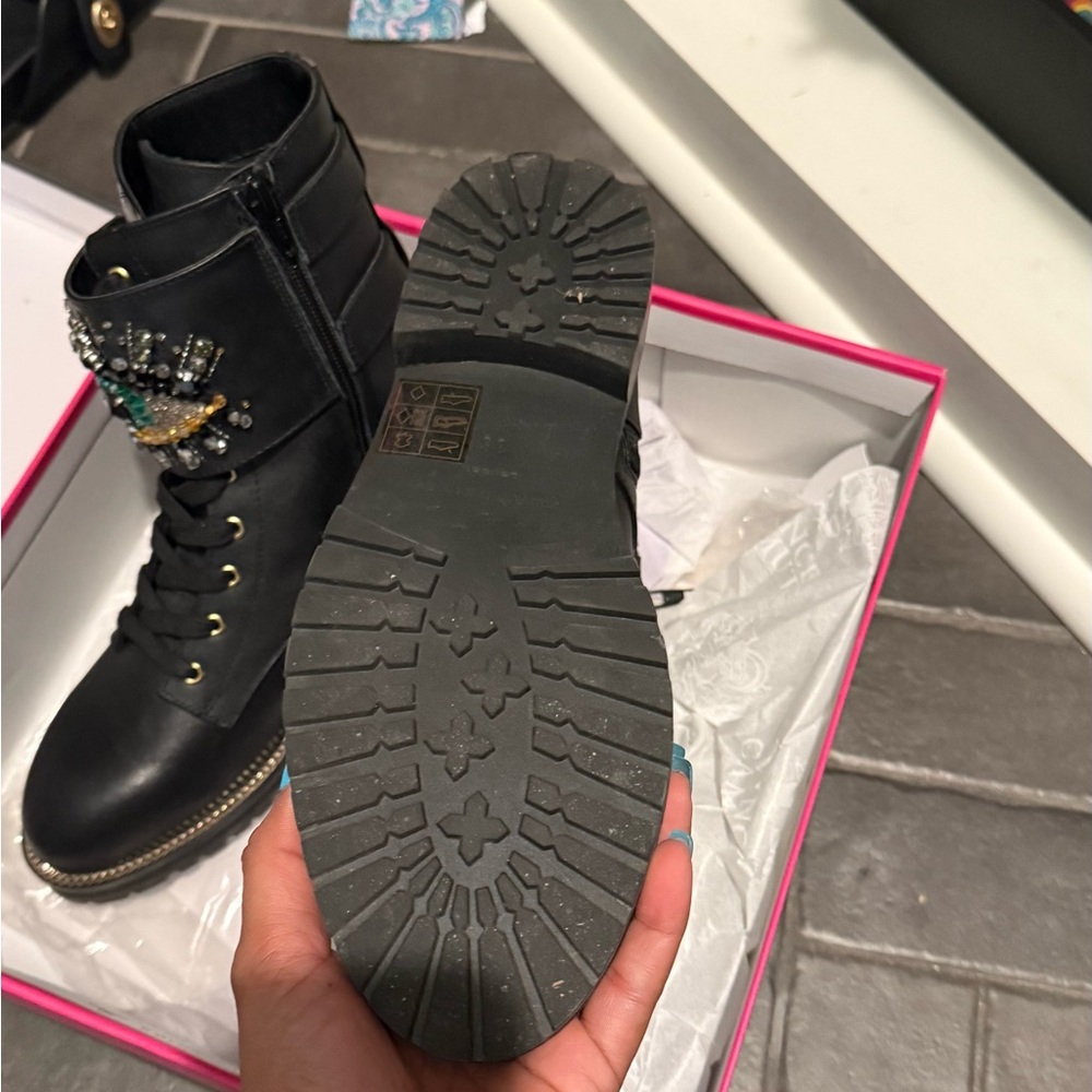 Embellished Black Ankle Boots Kurt Geiger